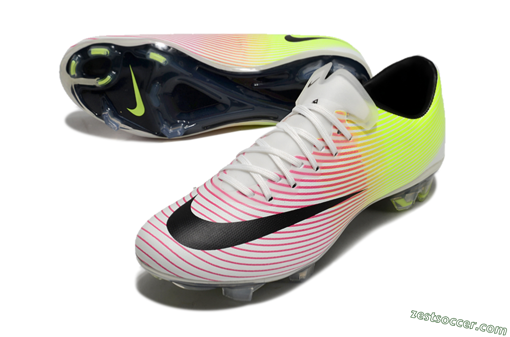 Nike Mercurial Vapor 10 FG Low-Tops Soccer Cleats - Red/Black/Yellow 3
