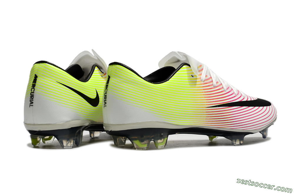 Nike Mercurial Vapor 10 FG Low-Tops Soccer Cleats - Red/Black/Yellow 6