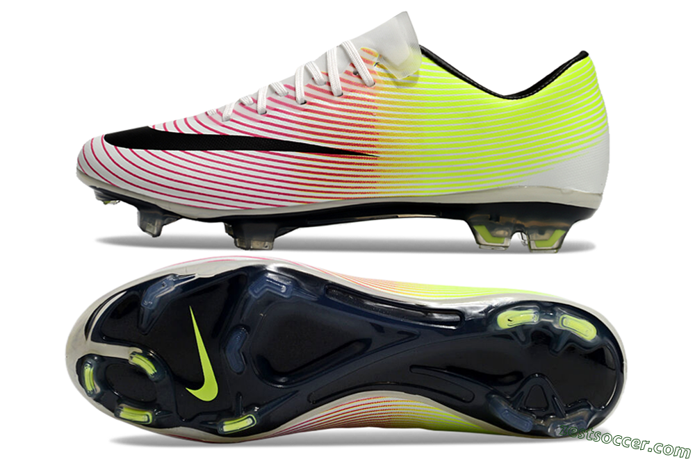 Nike Mercurial Vapor 10 FG Low-Tops Soccer Cleats - Red/Black/Yellow 1