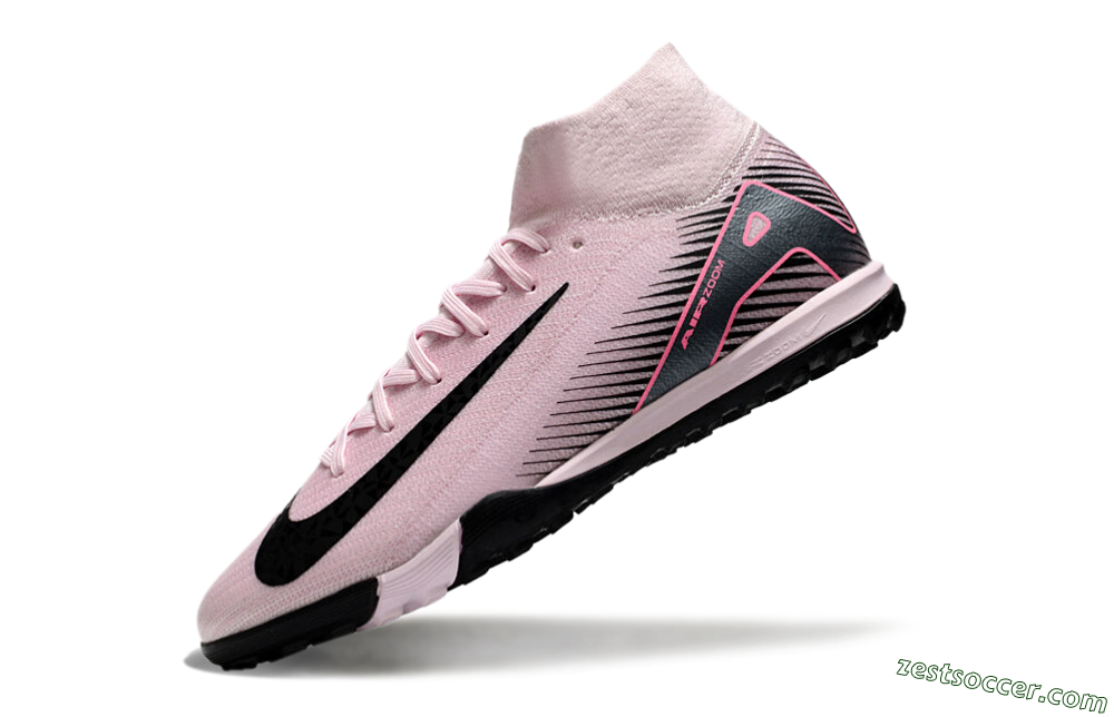 Nike Air Zoom Mercurial Superfly 10 Elite TF High-Tops Soccer Shoes - Pink/Black 5