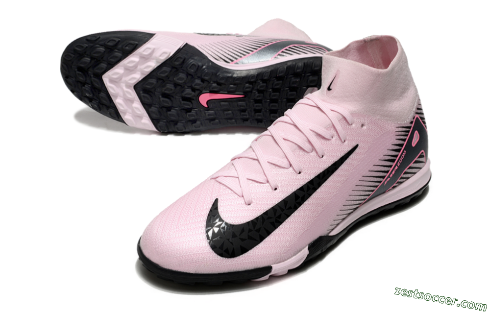 Nike Air Zoom Mercurial Superfly 10 Elite TF High-Tops Soccer Shoes - Pink/Black 3