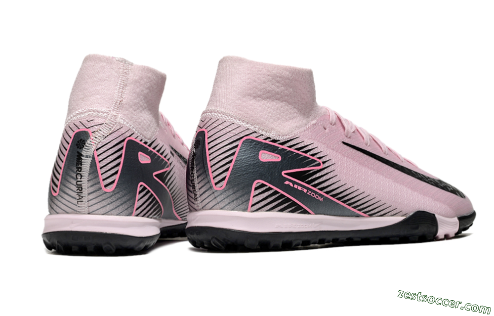 Nike Air Zoom Mercurial Superfly 10 Elite TF High-Tops Soccer Shoes - Pink/Black 6