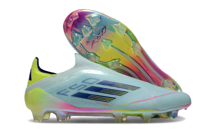 Adidas F50 Elite Laceless FG Low-Tops Soccer Cleats - Jade/Blue/Yellow