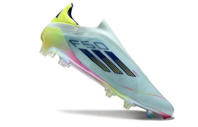 Adidas F50 Elite Laceless FG Low-Tops Soccer Cleats - Jade/Blue/Yellow