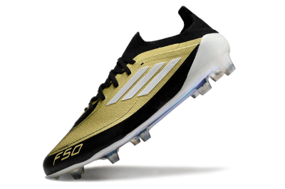 Adidas F50 Elite FG Low-Tops Soccer Cleats - Gold/Black/White