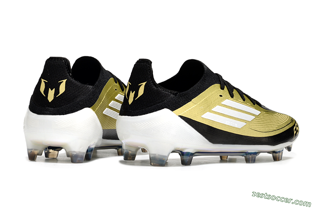 Adidas F50 Elite FG Low-Tops Soccer Cleats - Gold/Black/White 6