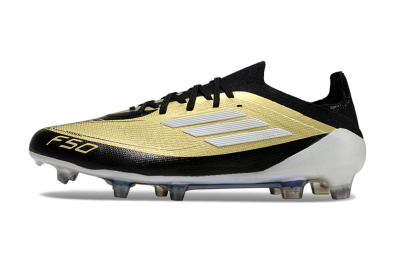 Adidas F50 Elite FG Low-Tops Soccer Cleats - Gold/Black/White