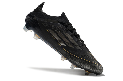 Adidas F50 Elite FG Low-Tops Soccer Cleats - Black/Silver/Gold