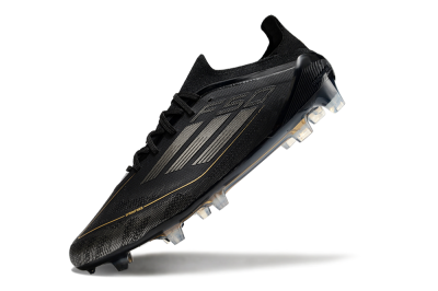 Adidas F50 Elite FG Low-Tops Soccer Cleats - Black/Silver/Gold