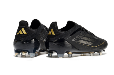 Adidas F50 Elite FG Low-Tops Soccer Cleats - Black/Silver/Gold
