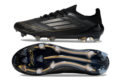 Adidas F50 Elite FG Low-Tops Soccer Cleats - Black/Silver/Gold