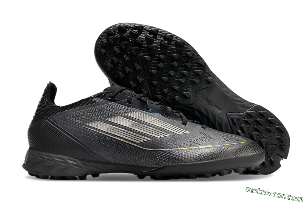 Adidas F50 Pro TF Low-Tops Soccer Shoes - Black/Silver/Gold 0
