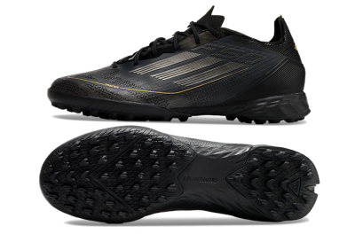 Adidas F50 Pro TF Low-Tops Soccer Shoes - Black/Silver/Gold