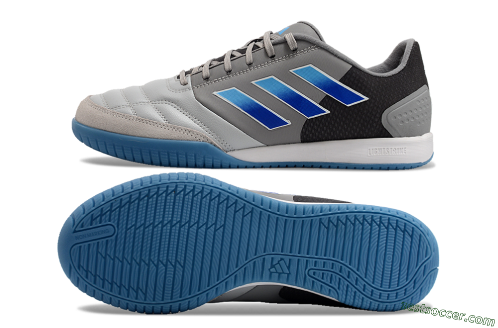 Adidas Top Sala Competition IC Low-Tops Soccer Shoes - Grey/Blue/White 1