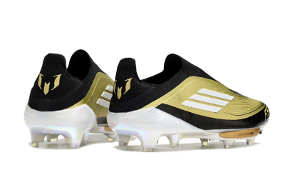 Adidas F50+ Lightstrike Pro Laceless FG Low-Tops Soccer Cleats - Gold/Black/White