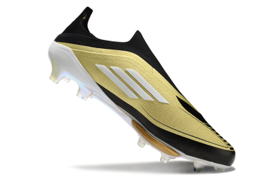 Adidas F50+ Lightstrike Pro Laceless FG Low-Tops Soccer Cleats - Gold/Black/White