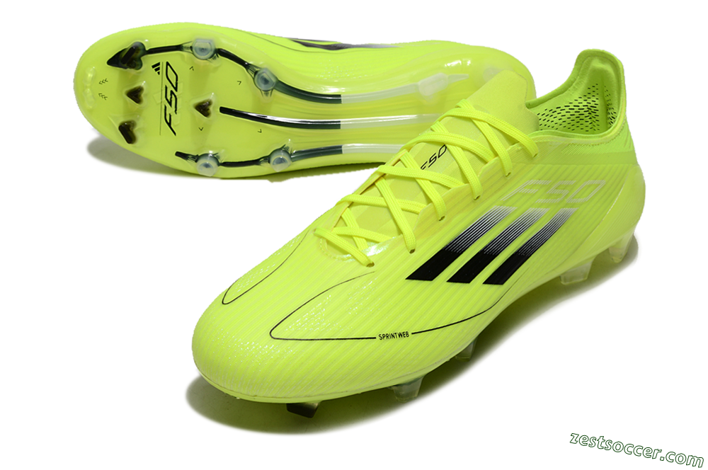 Adidas F50 Elite FG Low-Tops Soccer Cleats - Yellow/Black 3