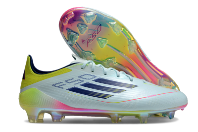 Adidas F50 Elite FG Low-Tops Soccer Cleats - Jade/Blue/Yellow
