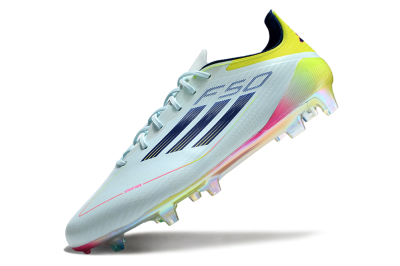 Adidas F50 Elite FG Low-Tops Soccer Cleats - Jade/Blue/Yellow