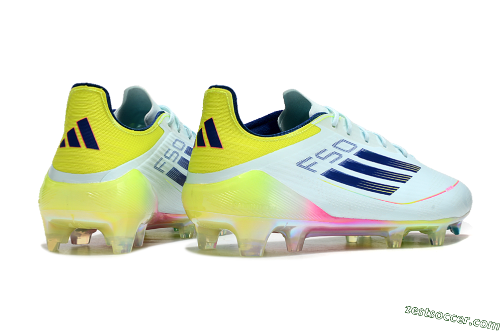 Adidas F50 Elite FG Low-Tops Soccer Cleats - Jade/Blue/Yellow 6