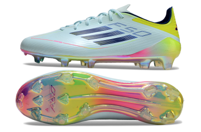 Adidas F50 Elite FG Low-Tops Soccer Cleats - Jade/Blue/Yellow