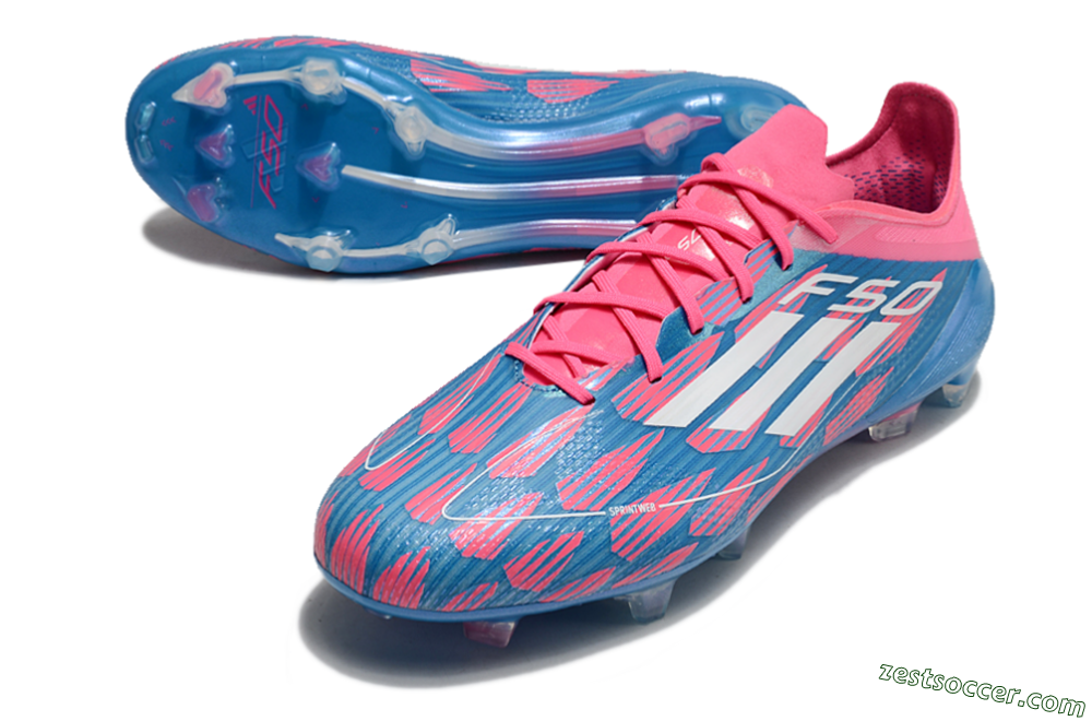 Adidas F50 Elite FG Low-Tops Soccer Cleats - Blue/Red/White 3