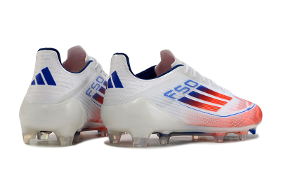 Adidas F50 Elite FG Low-Tops Soccer Cleats - White/Red/Blue
