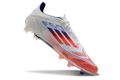 Adidas F50 Elite FG Low-Tops Soccer Cleats - White/Red/Blue