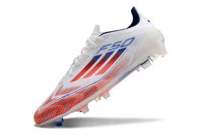 Adidas F50 Elite FG Low-Tops Soccer Cleats - White/Red/Blue