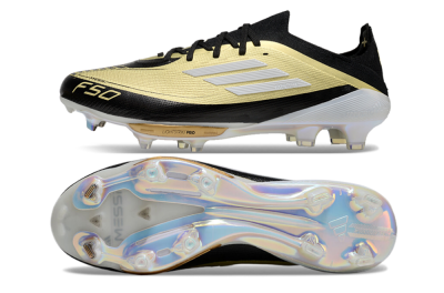 Adidas F50+ Lightstrike Pro FG Low-Tops Soccer Cleats - Gold/Black/White
