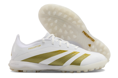 Adidas Predator 24 Elite TF Low-Tops Soccer Shoes - Beige/White/Gold