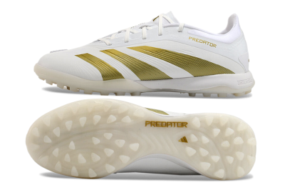 Adidas Predator 24 Elite TF Low-Tops Soccer Shoes - Beige/White/Gold