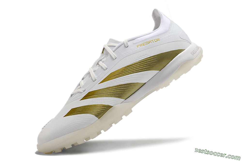 Adidas Predator 24 Elite TF Low-Tops Soccer Shoes - Beige/White/Gold 5