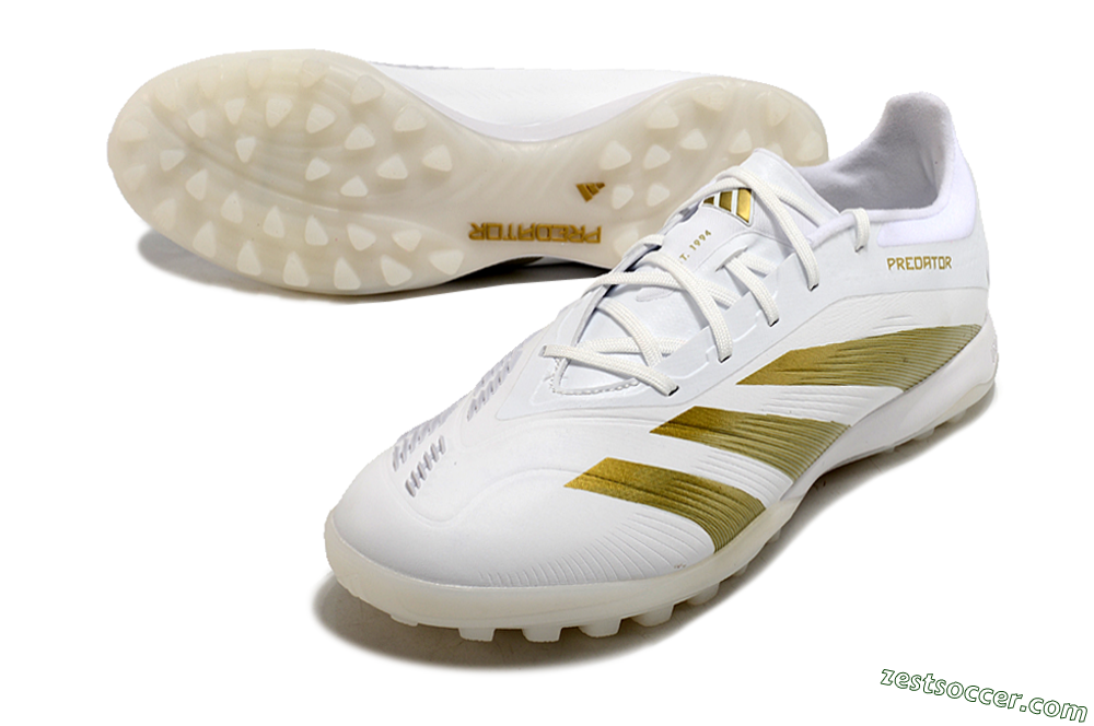 Adidas Predator 24 Elite TF Low-Tops Soccer Shoes - Beige/White/Gold 3