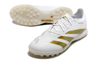 Adidas Predator 24 Elite TF Low-Tops Soccer Shoes - Beige/White/Gold