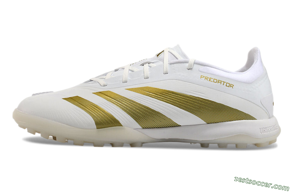 Adidas Predator 24 Elite TF Low-Tops Soccer Shoes - Beige/White/Gold 2
