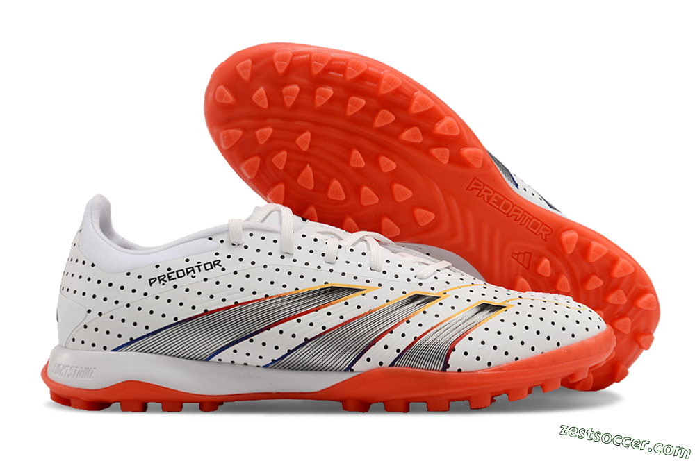 Adidas Predator 24 Elite TF Low-Tops Soccer Shoes - White/Black/Red 0