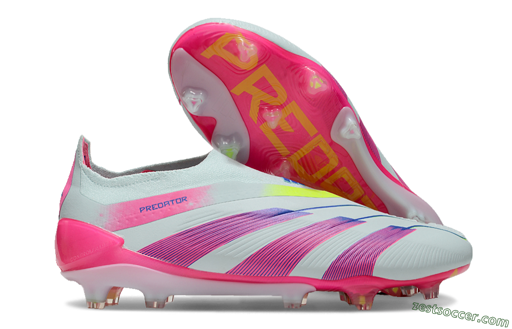 Adidas Predator Elite 24 Laceless FG Low-Tops Soccer Cleats - Jade/Blue/Pink 0