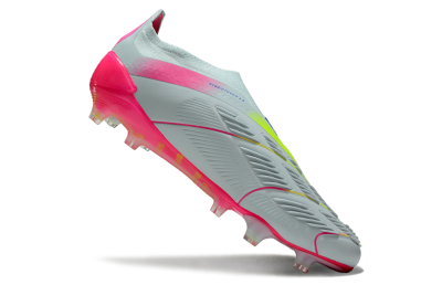 Adidas Predator Elite 24 Laceless FG Low-Tops Soccer Cleats - Jade/Blue/Pink