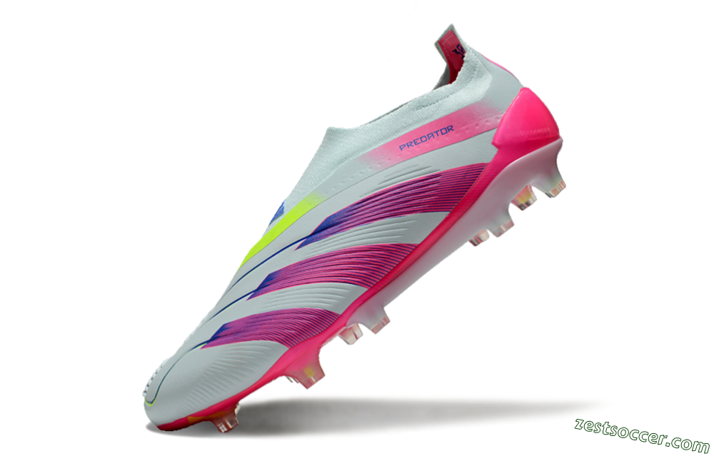 Adidas Predator Elite 24 Laceless FG Low-Tops Soccer Cleats - Jade/Blue/Pink 5