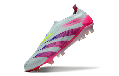 Adidas Predator Elite 24 Laceless FG Low-Tops Soccer Cleats - Jade/Blue/Pink