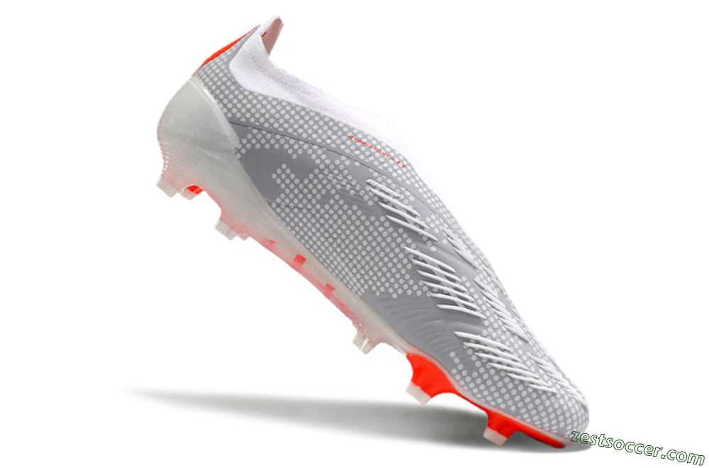 Adidas Predator Elite 24 Laceless FG Low-Tops Soccer Cleats - Grey/Red/White 4