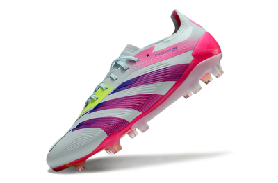 Adidas Predator 24 Elite FG Low-Tops Soccer Cleats - Jade/Blue/Pink