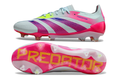 Adidas Predator 24 Elite FG Low-Tops Soccer Cleats - Jade/Blue/Pink