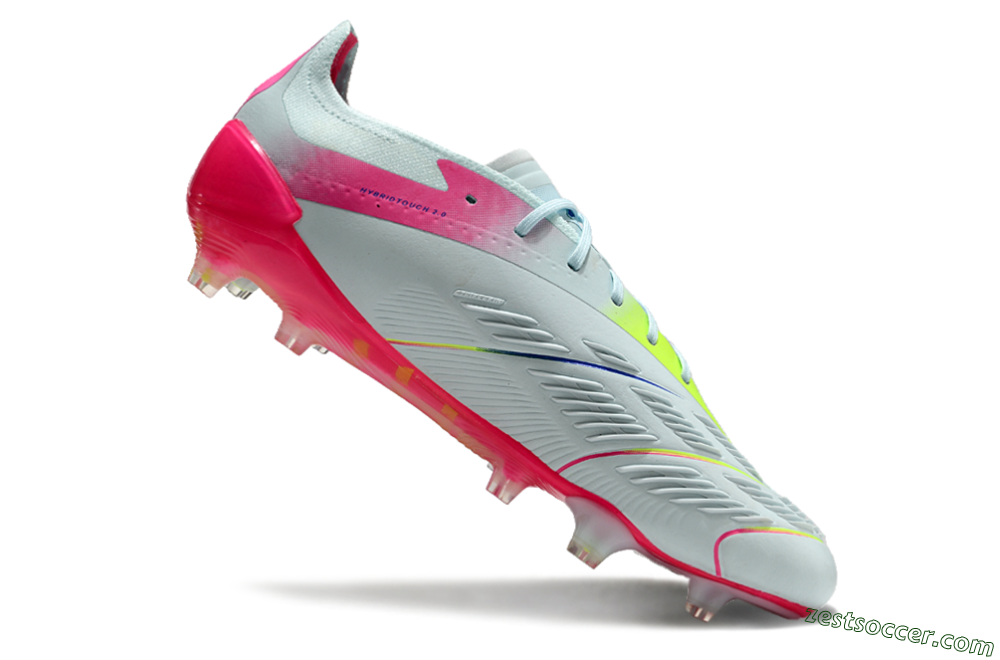 Adidas Predator 24 Elite FG Low-Tops Soccer Cleats - Jade/Blue/Pink 4