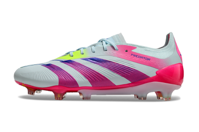 Adidas Predator 24 Elite FG Low-Tops Soccer Cleats - Jade/Blue/Pink