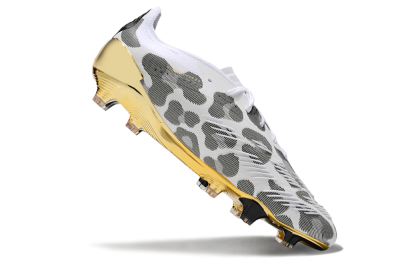 Adidas Predator 24 Elite FG Low-Tops Soccer Cleats - White/Black/Gold