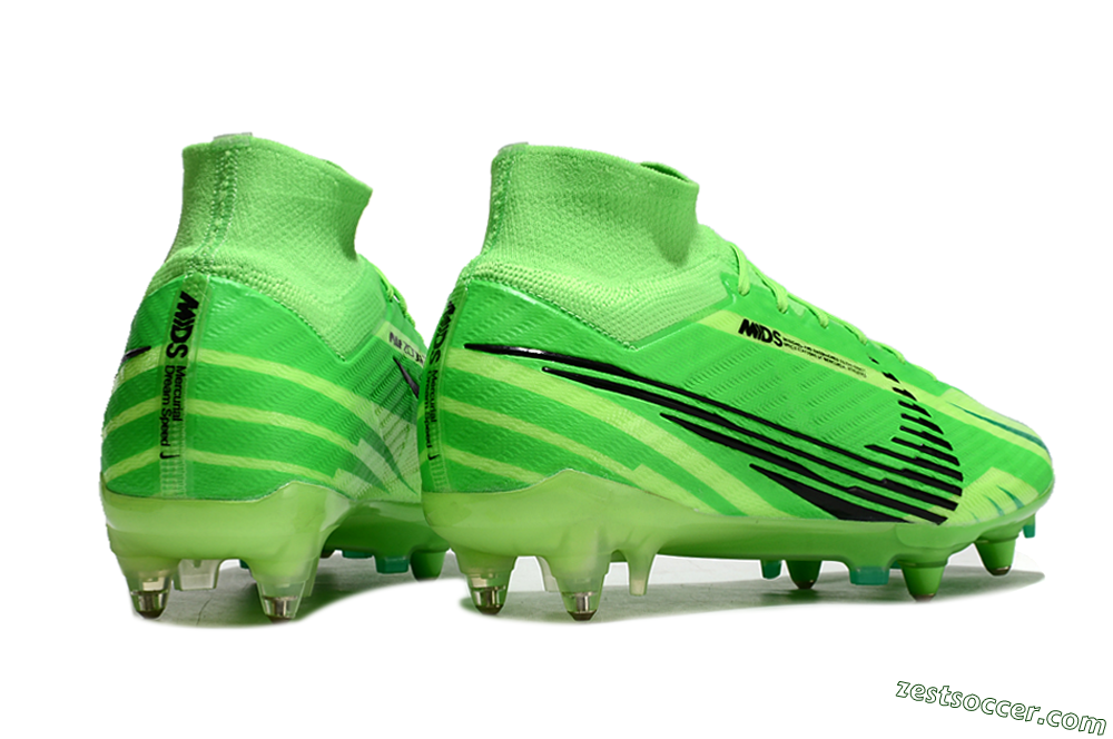 Nike Air Zoom Mercurial Superfly 9 Elite SG High-Tops Soccer Cleats - Yellow/Black/Silver 6