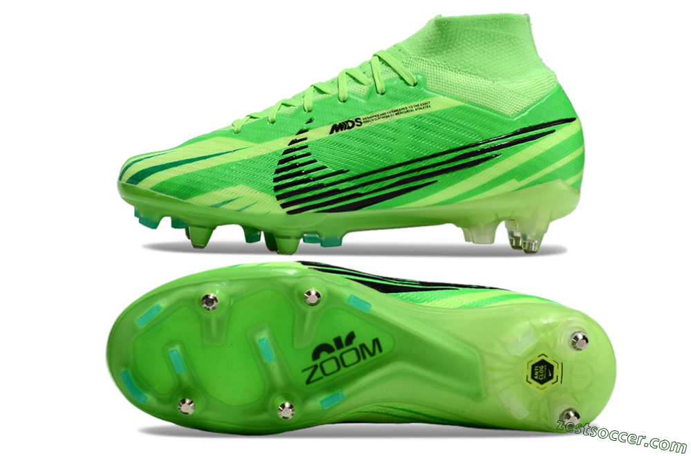 Nike Air Zoom Mercurial Superfly 9 Elite SG High-Tops Soccer Cleats - Yellow/Black/Silver 1