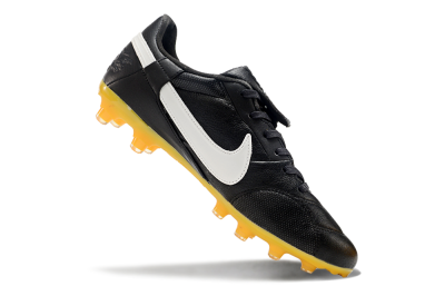 Nike The Premier 3 FG Low-Tops Soccer Cleats - Black/White/Yellow